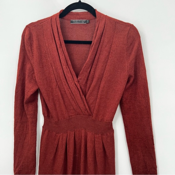 Peruvian Connection Dresses & Skirts - Peruvian Connection Women's Rust Long-Sleeve Wrap Dress